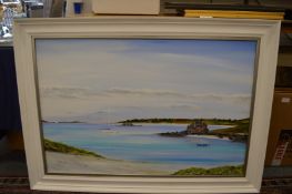 John Heywood, Boats moored of a harbour, oil on canvas and a quantity of other paintings and