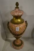 Classical style marble and ormolu urn.