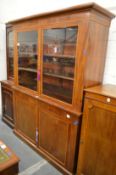 A 19th century mahogany cupboard bookcase.