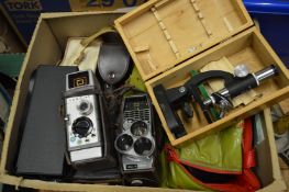 Cameras, camera equipment etc.