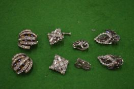 Marcasite ear clips.