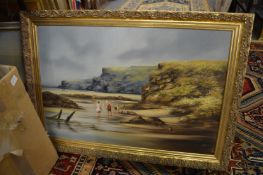 A collection of decorative oil paintings.