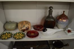 Stylish glassware and studio pottery.