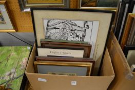 Lee, amusing cartoon for the Evening News 1959, framed and glazed and other prints.