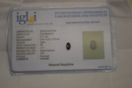 A cabochon cut sapphire approx 0.7ct.