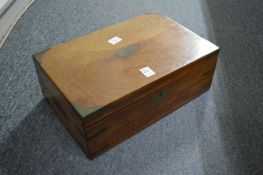 A good mahogany and brass bound writing slope.