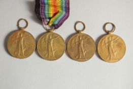 FOUR GREAT WAR 1914 - 1919 MEDALS