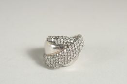A SILVER AND CZ RING