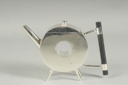 A CHRISTOPHER DRESSER STYLE TEAPOT.