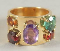 THE MATCHING 18CT GOLD RING.