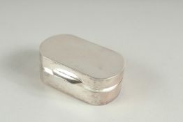 A STERLING SILVER, HEAVY OVAL BOX.