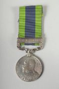 9081 PTE. P...... 1ST BTN HIGHLANDERS. INDIA GENERAL SERVICE MEDAL AND BAR. NORTH WEST FRONTIER,