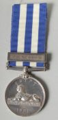 1415. PTE. G.. MCKENZIE 14TH HIGHLANDERS EGYPT MEDAL 1882 with bar. TEL - EL- KERIR.