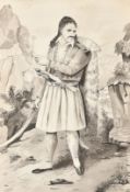 After Adam de Friedel, a group of three ink and wash drawings of prominent Greek revolutionary
