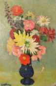 Clement Serveau, 20th Century, a still life of mixed flowers, oil on canvas, signed, 29