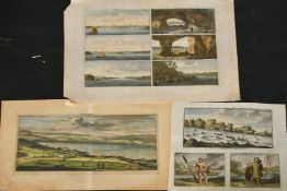 Corneille Le Brun, 'Tiberias', a hand coloured engraving, 7.75