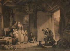Edward Goodall after Frederick Goodall, 'The Piper', engraving, 13.5