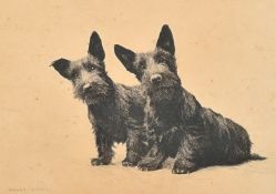 Morgan Dennis (1892-1960) American, an etching of two terriers, signed and inscribed in pencil,
