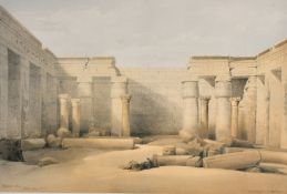 David Roberts, 'Medinet Abou, Thebes', 19th Century lithograph, published by F.G. Moon, 14