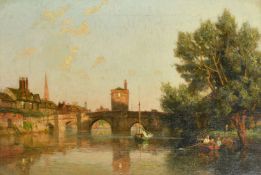 Frederick George Cotman (1850-1920), 'Afternoon Glow, St. Ives. Cambs', oil on canvas, signed and