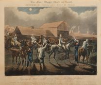 Harris after Alken, 'The First Steeple Chase on Record', a set of four colour prints, each 13