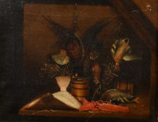 Attributed to Benjamin Blake (Early 19th Century), a pair of still life scenes of dead game in a