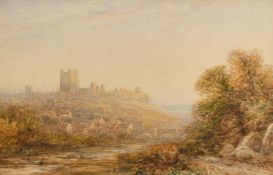 James Orrock (1829-1913), 'Richmond Yorkshire', watercolour, signed and dated 1879, 8