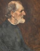 Manner of Edwin Harris (19th Century) Portrait of a fisherman, oil on canvas, E. Harris verso, 24