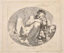 Oliver Dauphin after Annibale Carracci, 'Pluto with Cerberus', etching 4