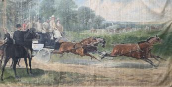 A monumental painting by John Sturgess (1839-1903) British, Gentlemen on the Mersham to Handcross