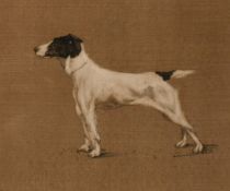 Hugh Cameron Rose (1909-1937), a study of a dog, charcoal and pastel, signed, 8