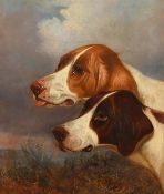 Colin Graeme Roe (1858-1910), a head study of two dogs, oil on canvas, signed and dated 1904, 12
