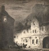 Joseph Gray (1890-1962), 'Old Edinburgh', etching, signed in pencil, plate size 12
