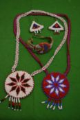 Various bead work jewellery etc.