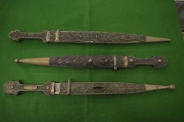 Three Russian caucasian Kindjals.