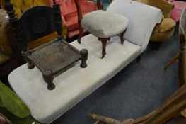 A Victorian upholstered day bed.