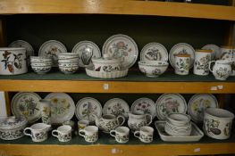 Comprehensive collection of Portmeirion Botanic Garden china.