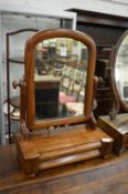 A Victorian mahogany dressing table mirror.
