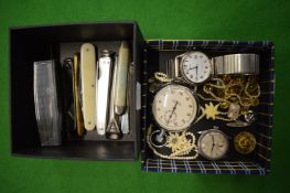 Watches, jewellery, penknives etc.