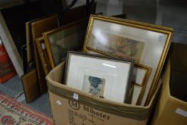 A quantity of paintings, prints engravings etc.