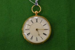 An 18ct gold pocket watch.