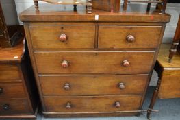A Victorian mahogany chest of drawers.