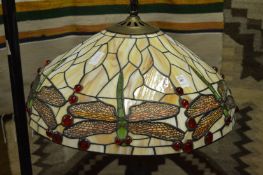 A Tiffany style dragonfly ceiling light fitting.