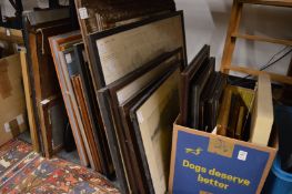 A quantity of paintings, prints and engravings.