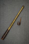 A Negretti & Zambra World War One leather cased brass telescope.