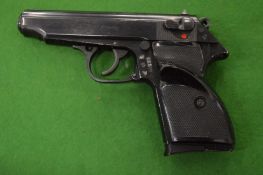 A deactivated Belgium FEG semi-automatic pistol with deactivation certificate.
