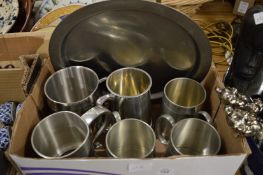 Pewter tankards etc.