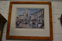 Loxton, Lunch time, San Gimiguano, limited edition colour print.