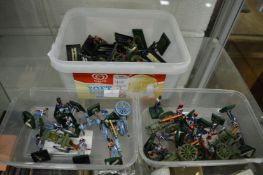 Miniature military figures.