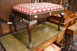 A George III design mahogany large stool.